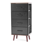 4-Drawer Fabric Storage Chest with Wood Top