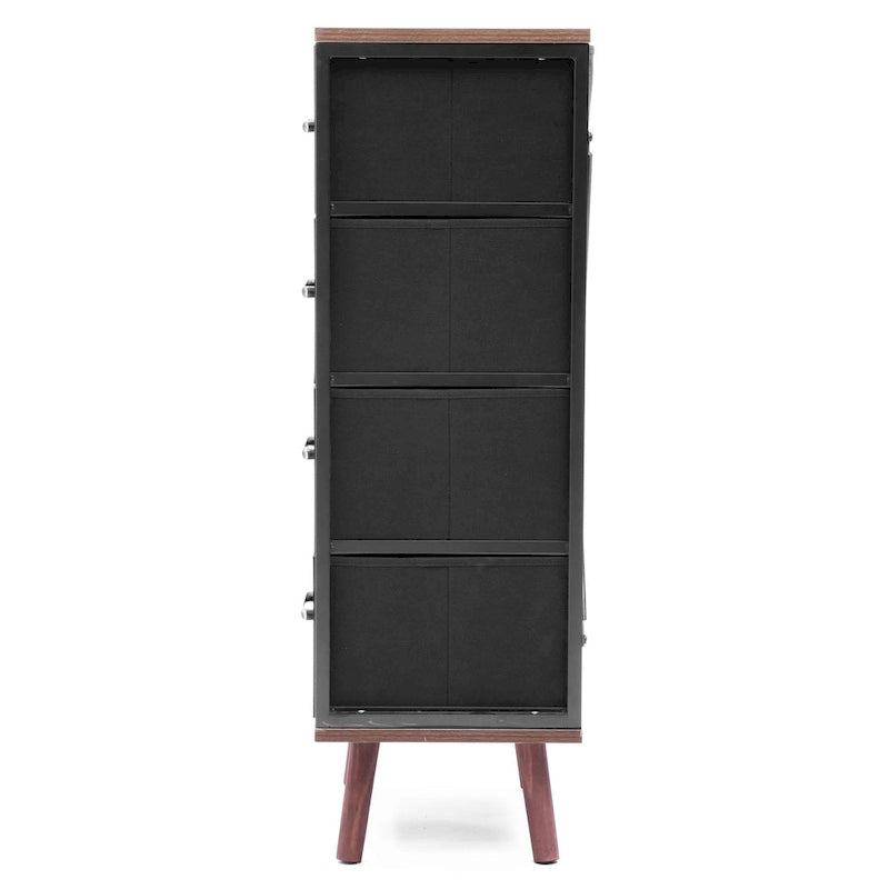 4-Drawer Fabric Storage Chest with Wood Top