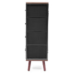 4-Drawer Fabric Storage Chest with Wood Top