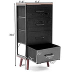 4-Drawer Fabric Storage Chest with Wood Top