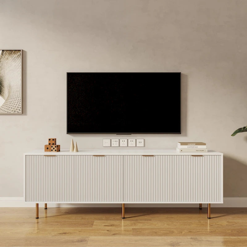 70-Inch TV Stand with 4 Drawers in White