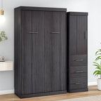 Full Size Murphy Wall Bed with Wardrobe and Drawers