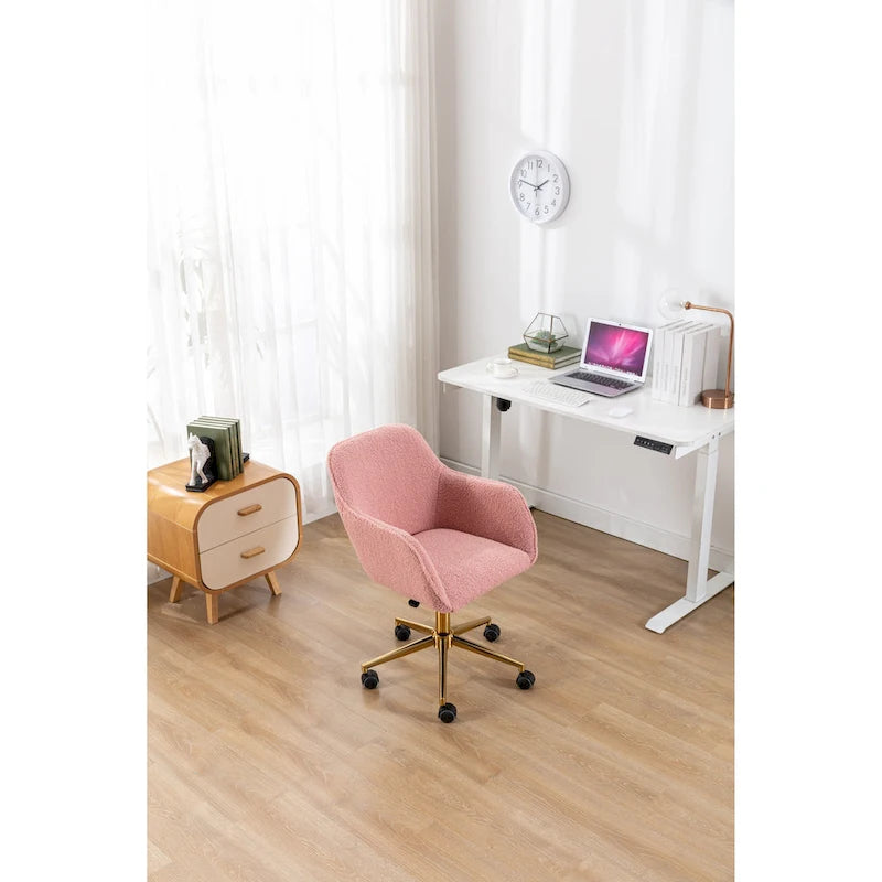 Gepolsterter Homeoffice-Stuhl mit verstellbarer Höhe und 360°-Drehfunktion