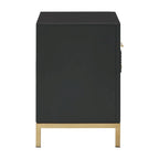 26-Inch Tall 2-Drawer Nightstand with USB Ports and Power Outlets