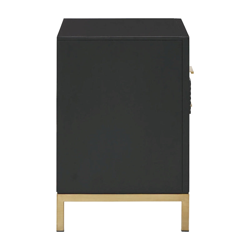 26-Inch Tall 2-Drawer Nightstand with USB Ports and Power Outlets
