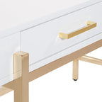 High-Gloss Writing Desk with Storage Drawers