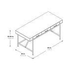 High-Gloss Writing Desk with Storage Drawers