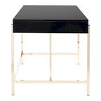 High-Gloss Writing Desk with Storage Drawers