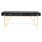 High-Gloss Writing Desk with Storage Drawers