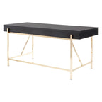 High-Gloss Writing Desk with Storage Drawers