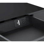 High-Gloss Writing Desk with Storage Drawers