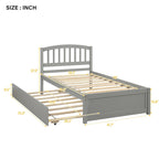 Struttura letto a piattaforma singolo con letto estraibile