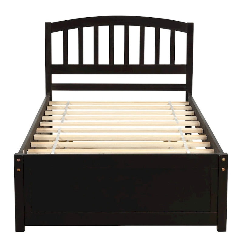 Struttura letto a piattaforma singolo con letto estraibile