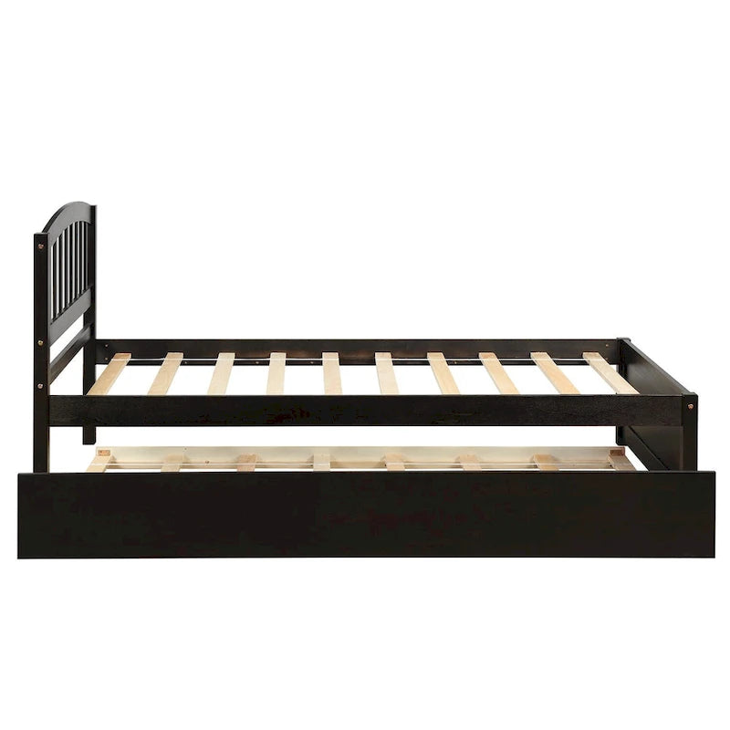 Struttura letto a piattaforma singolo con letto estraibile