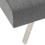 Split Back Futon Sofa Bed with Tufted Upholstery and Chrome Legs