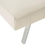 Split Back Futon Sofa Bed with Tufted Upholstery and Chrome Legs