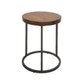 18" Round Top Accent Table - Chestnut/Industrial