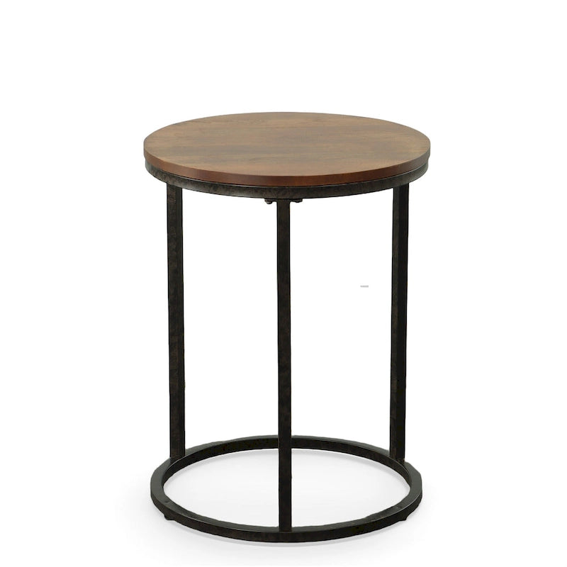 18" Round Top Accent Table - Chestnut/Industrial