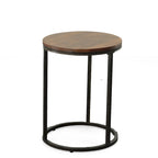 18" Round Top Accent Table - Chestnut/Industrial