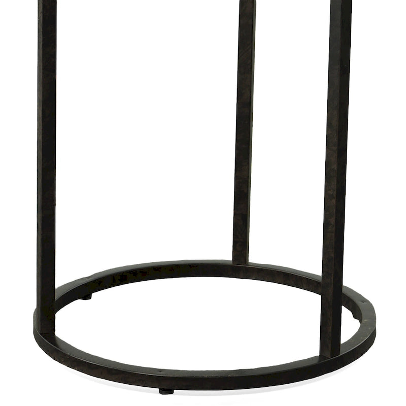 18" Round Top Accent Table - Chestnut/Industrial