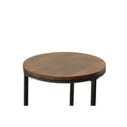 18" Round Top Accent Table - Chestnut/Industrial