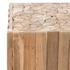 Square End Table in Medium Oak Finish - 15"W x 15"D x 20"H