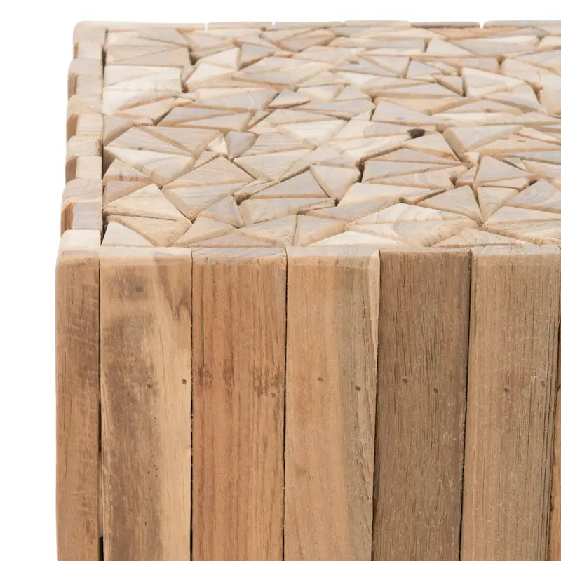 Square End Table in Medium Oak Finish - 15"W x 15"D x 20"H