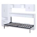 Twin Size Wall Murphy Bed with Open Shelves