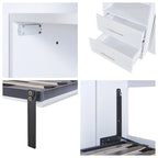 Twin Size Wall Murphy Bed with Open Shelves