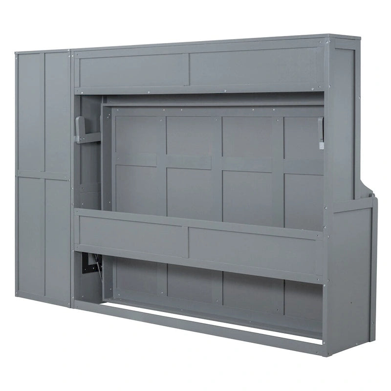 Queen Size Murphy Bed with Closet and Drawers