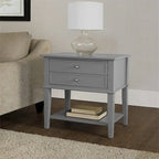 Accent Table with 2 Drawers - Black