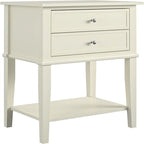 Accent Table with 2 Drawers - Black