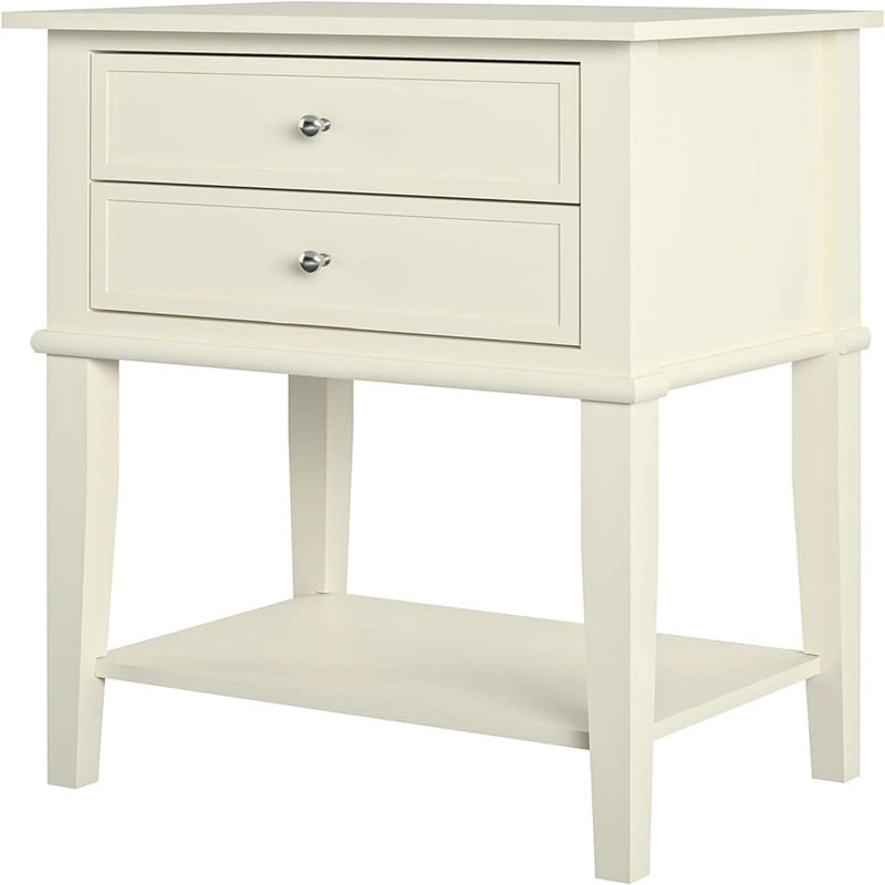 Accent Table with 2 Drawers - Black