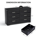 47.8" 6-Drawer Bedroom Dresser