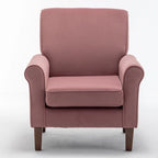 Classic Velvet Armchair with Solid Wood Frame