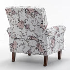 Classic Velvet Armchair with Solid Wood Frame