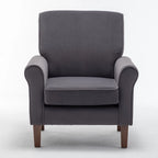 Classic Velvet Armchair with Solid Wood Frame