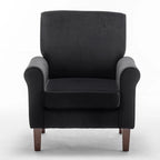 Classic Velvet Armchair with Solid Wood Frame