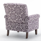 Classic Velvet Armchair with Solid Wood Frame
