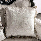 Traditionelles 2-Sitzer-Sofa mit Knopfheftung an der Rückenlehne und Dekokissen