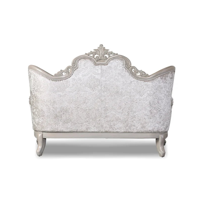 Traditionelles 2-Sitzer-Sofa mit Knopfheftung an der Rückenlehne und Dekokissen