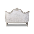 Traditionelles 2-Sitzer-Sofa mit Knopfheftung an der Rückenlehne und Dekokissen