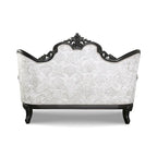 Traditionelles 2-Sitzer-Sofa mit Knopfheftung an der Rückenlehne und Dekokissen