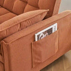 Corduroy Sofa Bed with Adjustable Back