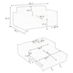 Corduroy Sofa Bed with Adjustable Back