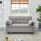 Corduroy Sofa Bed with Adjustable Back