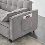 Corduroy Sofa Bed with Adjustable Back