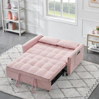 Corduroy Sofa Bed with Adjustable Back