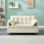 Corduroy Sofa Bed with Adjustable Back