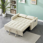 Corduroy Sofa Bed with Adjustable Back